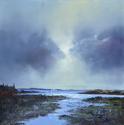 Rocky Inlet by Barry Hilton - Original Painting on Stretched Canvas sized 19x19 inches. Available from Whitewall Galleries